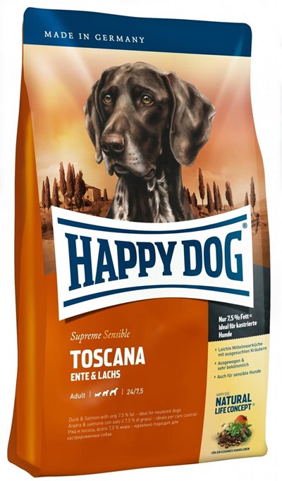 Happy Dog Sensible Adult Toscana 12,5kg m/and og laks